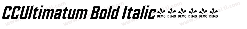 CCUltimatum Bold Italic字体转换
